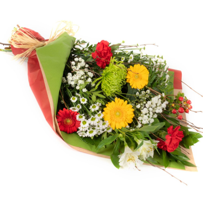 Christmas Charm - This simply wrapped collection of flowers is the perfect way to send your message of good wishes.