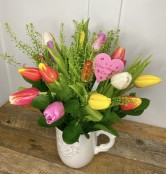 Spring tulip jug